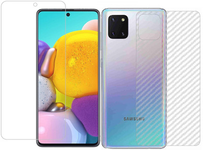HOBBYTRONICS Front and Back Screen Guard for Samsung Note 10 Lite(Pack of 2)