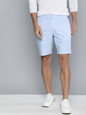 Mast & Harbour Solid Men Blue Chino Shorts