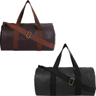 JaisBoy Gym Bag Set Leatherette Gym Bag Duffel Bag for Men and Women 2 set(Kit Bag)