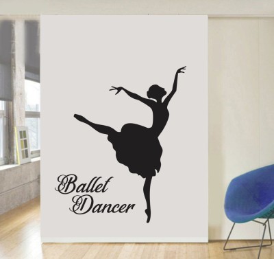 Decor Villa 58 cm Ballete Dancer Removable Sticker(Pack of 1)