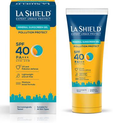 Glenmark La Shield Pollution Protect Mineral Sunscreen Gel SPF 40 - SPF 40 PA+++