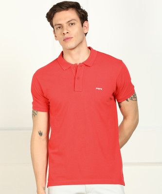Pepe Jeans Solid Men Polo Neck Pink T-Shirt