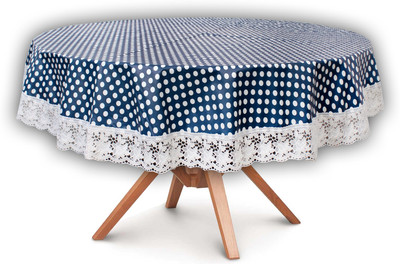 The Furnishing Tree Printed 8 Seater Table Cover(navy, PVC)