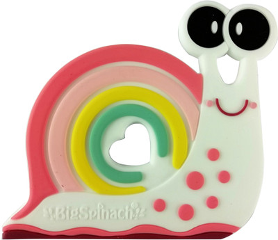 GUCHIGU Snail Design Food Grade Silicone Baby Chew Toys Teethers Soothers for Babies (BT9032B) Teether(Dark Pink)