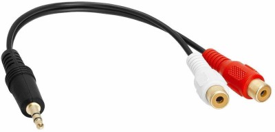 Improvhome  TV-out Cable New Male 2 felame(Black, For DVD)