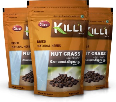 KILLI Nut Grass | Cyperus rotundus | Korai Kizhangu Tuber Powder, 100g (Pack of 3)(3 x 100 g)