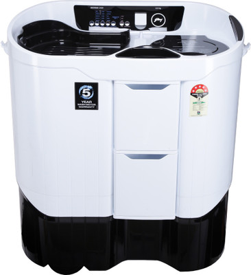 Godrej 8.5 kg Semi Automatic Top Load with In-built Heater Black, White (WS EDGE DIGI 85 5.0 PB2 M GPGR)