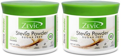 Zevic Zero Calories Sugar Free Stevia White Powder | Healthy Substitute for Sugar, Honey & Other Sweetener(200 g, Pack of 2)