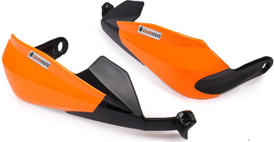 Grandbiker Orange Handguard for All Handlebar Hand Guard(Bajaj)