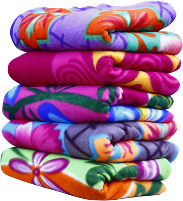 Blessing Home Solid Single Fleece Blanket for  Heavy Winter(Polyester, Multicolor)