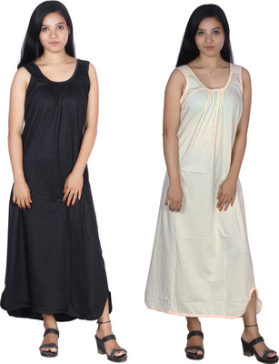 Rylie Women Nighty(Black, White)