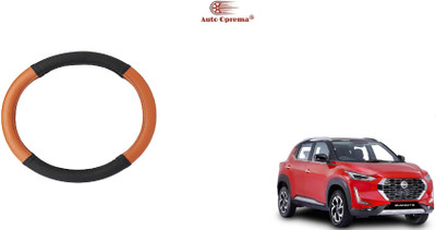 Auto Oprema Steering Cover For Maruti A-Star(Black, Tan, Leatherite)