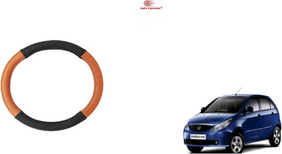 Auto Oprema Steering Cover For Tata Indica Vista(Black, Tan, Leatherite)
