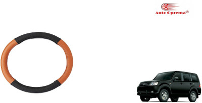 Auto Oprema Steering Cover For Tata Sumo Grande(Black, Tan, Leatherite)