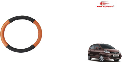 Auto Oprema Steering Cover For Maruti Zen Estilo(Black, Tan, Leatherite)