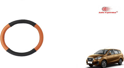 Auto Oprema Steering Cover For Datsun Go+(Black, Tan, Leatherite)