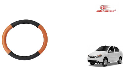 Auto Oprema Steering Cover For Tata Indigo CS(Black, Tan, Leatherite)