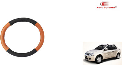 Auto Oprema Steering Cover For Mahindra Verito Vibe(Black, Tan, Leatherite)