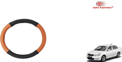 Auto Oprema Steering Cover For Skoda Laura(Black, Tan, Leatherite)
