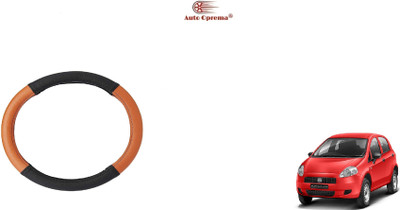 Auto Oprema Steering Cover For Fiat Punto Evo(Black, Tan, Leatherite)