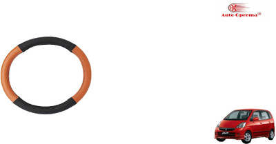 Auto Oprema Steering Cover For Maruti Zen(Black, Tan, Leatherite)