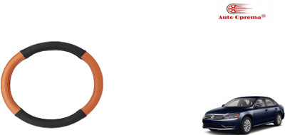 Auto Oprema Steering Cover For Volkswagen Passat(Black, Tan, Leatherite)