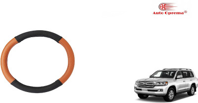 Auto Oprema Steering Cover For Toyota Land Cruiser(Black, Tan, Leatherite)