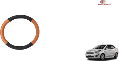 Auto Oprema Steering Cover For Ford Aspire(Black, Tan, Leatherite)
