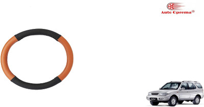 Auto Oprema Steering Cover For Tata Safari(Black, Tan, Leatherite)