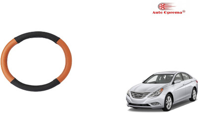 Auto Oprema Steering Cover For Hyundai Sonata Fluidic(Black, Tan, Leatherite)