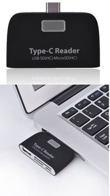 play run Multifunctional Memory Card Adapter USB 3.1 Type C USB-C USB Adapter Type C 3-in-1 USB OTG Card Reader Card Reader(Black)