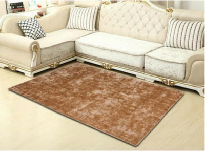 RM Handloom Beige Polyester Carpet(2 ft,  X 4 ft, Rectangle)