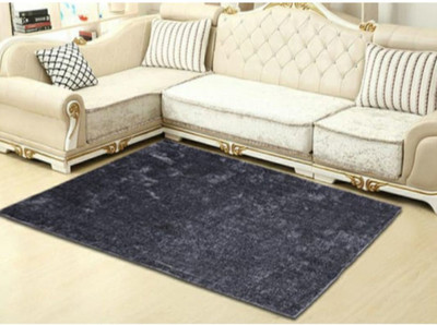 SR Handloom Grey Polyester Carpet(2 ft,  X 5 ft, Rectangle)