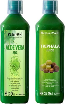 Naturewell Triphala/Aloe Vera Juice - Digestion Care And Health Drink Pro(2 x 500 ml)