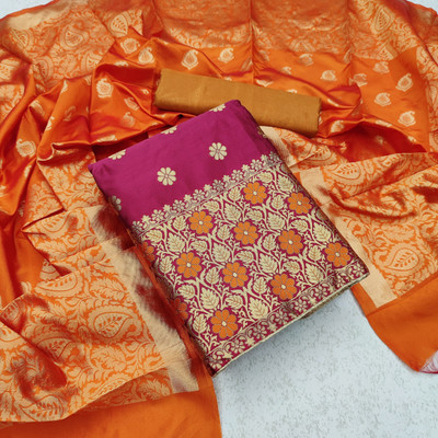 Blissta Jacquard Self Design Salwar Suit Material