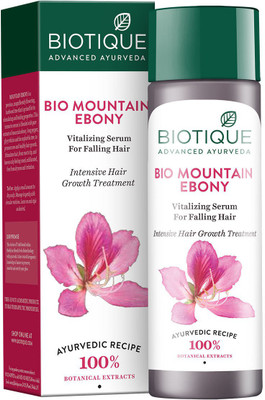 BIOTIQUE Mountain Ebony Vitalizing Serum For Falling Hair Intensive Hair Growth Treatment,(120 ml)