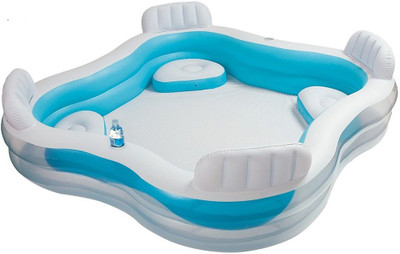 NAVRANGI wim Center Family Lounge Pool with Pump Combo Inflatable Swimming Pool(Multicolor)