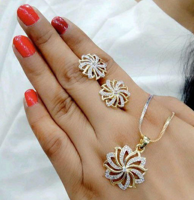 Pihoo Enterprise Alloy Gold Jewellery Set(Pack of 1)