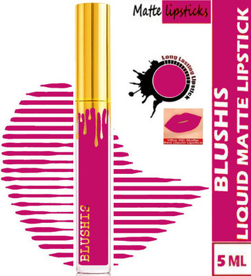 BLUSHIS High Defination Liquid matte Lipstick Non Transfer Waterproof ,Long Lasting Magenta Colour(Magenta, 5 ml)