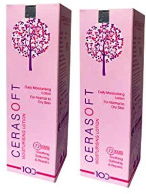 Cerasoft MOISTURISING LOTION PACK OF 2 (200 ml) for normal to dry skin(200 ml)