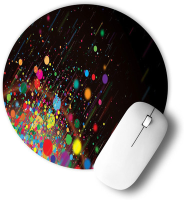 infinity interiors Printed Designer Anti Skid Round Gaming Foldable with Nonslip Base for Laptop & Desktop/Computer etc_056 Non Slip Base Mousepad(Multicolor)