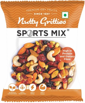 Nutty Gritties Sports Mix - Roasted Almonds, Cashews, Pistachios, Dried Blueberries, Cranberries and Raisins(6 x 30 g)