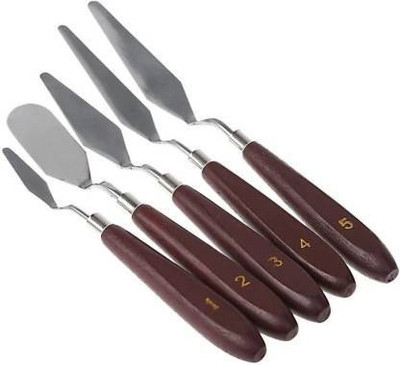 Royal Palatte Steel 5 Paint Wells Palettes  with Lid(Set of 5, Brown)