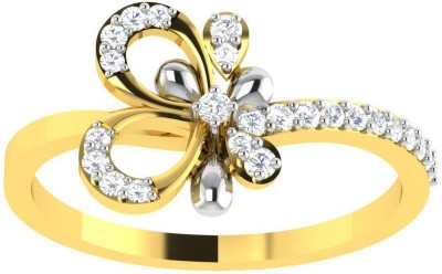 avsar Avsar Real Gold & DIAMOND 18K RING AVR351YA 18kt Diamond Yellow Gold ring