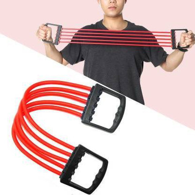 DL ZONE Rubber Adjustable Chest Expander Resistance Tube(Multicolor)