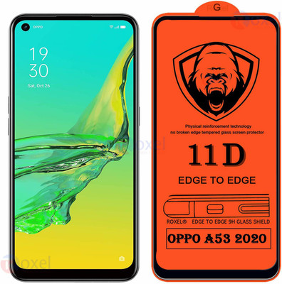 hirtika creations Edge To Edge Tempered Glass for OPPO A53 2020(Pack of 1)