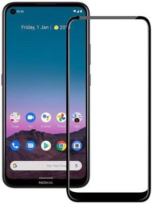 HOBBYTRONICS Edge To Edge Tempered Glass for Nokia 5.4(Pack of 1)
