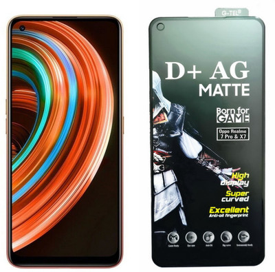 MobileZon Edge To Edge Tempered Glass for Realme X7 / X7 Max D+ AG Matte Finish(Pack of 1)