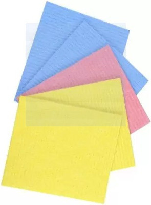 arti Wet n Wipe Brite Cellulose Cleaning Polyester Blend Sponge Mop ( Multicolour) Sponge Wipe(Regular, Pack of 5)