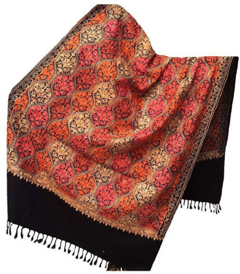 Soul Essence Wool Embroidered Women Shawl(Multicolor)